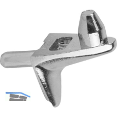 Steckbodentr�ger Winkel 3, Bohr � 3mm, Zink vernickelt