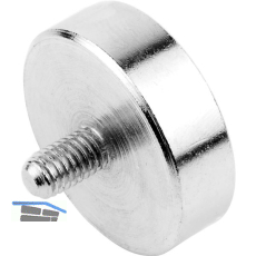 Topfmagnet mit Gewindezapfen M5 � 25 mm