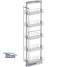 VS TAL Larder 5 Hochschrankauszug Set Saphir KB 300 mm Silber