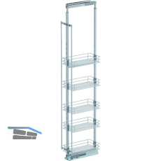 VS TAL Larder 7 Hochschrankauszug Set Saphir KB 300 mm Silber