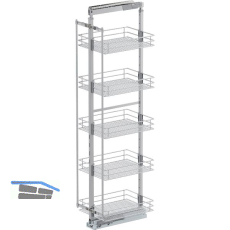 VS TAL Larder 5 Hochschrankauszug Set Saphir KB 400 mm Silber