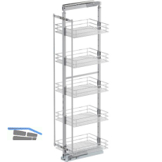 VS TAL Larder 5 Hochschrankauszug Set Saphir KB 400 mm Silber/Chrom