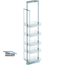 VS TAL Larder 7 Hochschrankauszug Set Saphir KB 400 mm Silber/Chrom