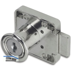 Zylinder-Kastenschloss leichte Ausf�hrung links, Zamak vernickelt