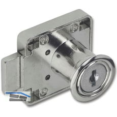 Zylinder-Kastenschloss leichte Ausf�hrung rechts, Zamak vernickelt