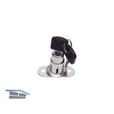 Zylinder Schiebet�r-Druckschloss zum Aufschrauben, Stahl vernickelt