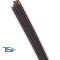 P9003 T�ranschlagprofi, Fr�sbreite 2.2, Fr�stiefe 6, Weichgummi rustikalbraun