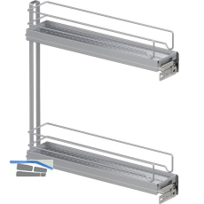 VS SUB Slim Unterschrankauszug Classic KB 150 mm Silber
