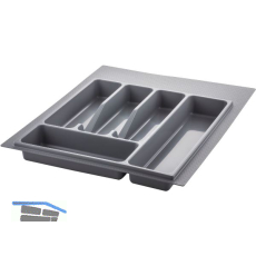 VOLPATO Besteckeinsatz Serie 72 KB 450 mm Kunststoff Silbergrau