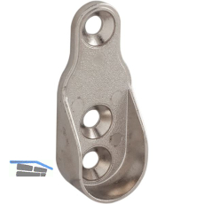 Schrankrohrlager Oval 2 f�r Schrankrohr, 3 Schraubl�cher, Zink vernickelt