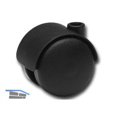 Doppel-Lenkrolle Kunststoff-Rad schwarz 50 mm 50 kg