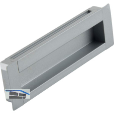 Muschelgriff Azha Breite 111 mm, Einlassma� 106x30x11 mm, Aluminium silberfarbig