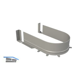 VOLPATO Syphonausschnitt Syphon flex Bodenst�rke 16 mm Kunststoff Grau