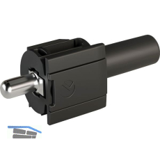 Steckbodentr�ger Kintai, Bohr � 5 mm, Stahl vernickelt/Kunststoff anthrazit