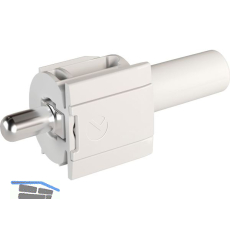 Steckbodentr�ger Kintai, Bohr � 5 mm, Stahl vernickelt/Kunststoff wei�