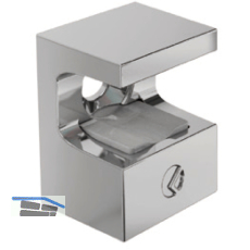 Glasbodentr�ger KRISTAL zum Anschrauben, Glas 8 mm, Zamak vernickelt