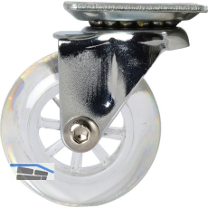 Lenkrolle Gummi transparent 50 mm 30 kg