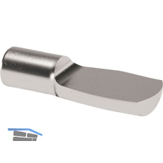 Steckbodentr�ger L�ffelform, Bohr � 5 mm, Stahl vernickelt, VPE 100 ST