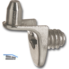 Bodentr�ger Drill zum Anschrauben, Bohr � 5 mm, Zink vernickelt, VPE 100 ST