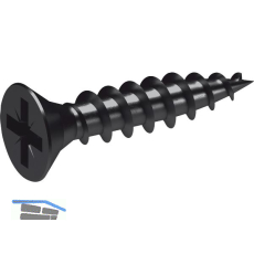 KIMANA Befestigungsschrauben 3,5 x 16 mm, schwarz