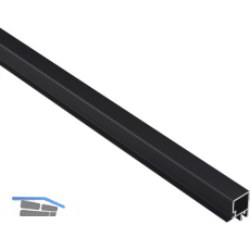 ALUMIS Smartcube Profil oben mit Laufschiene Alu schwarz