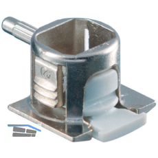 Steckbodentr�ger Unico, Bohr � 3 mm, Zinkdruckguss vernickelt/KS