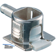 Steckbodentr�ger Unico, Bohr � 5 mm, Zinkdruckguss vernickelt/KS