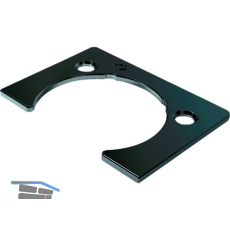 KIMANA Distanzplatte zu Klappenband, H�he 2 mm vernickelt dunkelgrau