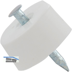 Bodentr�ger FLAT zum Einschlagen, � 15 mm, Kunststoff wei�