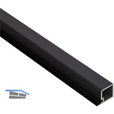 ALUMIS Smartcube Profil Auflage 16 mm Alu schwarz