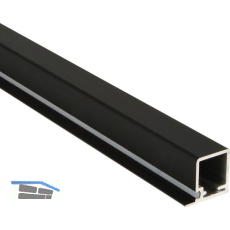 ALUMIS Smartcube Profil Auflage oben 19 mm Alu schwarz