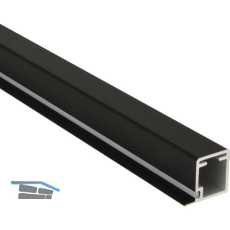 ALUMIS Smartcube Profil Auflage unten 19 mm Alu schwarz