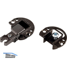 KIMANA SKIN Klappenband, 3-teilig, Zamak vernickelt dunkelgrau