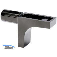 Steckbodentr�ger K-LINE 1 Zapfen 5 mm Zamak vernickelt schwarz