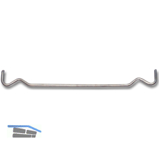 Schwedentr�ger, L�nge 300 mm, Lochabstand 297 mm, Stahl verzinkt