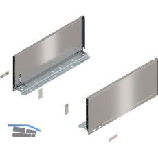 BLUM LEGRABOX pure Zarge H�he C, NL 400, INOX (Anti-Fingerprint)