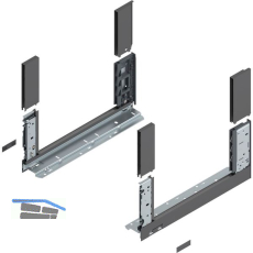 BLUM LEGRABOX free, Zarge H�he C, NL 400, Oriongrau-matt