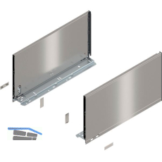 BLUM LEGRABOX pure Zarge H�he F, NL 450, INOX (Anti-Fingerprint)