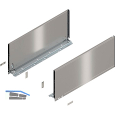 BLUM LEGRABOX pure Zarge H�he F, NL 550, INOX (Anti-Fingerprint)