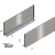BLUM LEGRABOX pure Zarge H�he F, NL 600, INOX (Anti-Fingerprint)