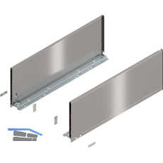 BLUM LEGRABOX pure Zarge H�he F, NL 650, INOX (Anti-Fingerprint)