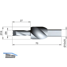 HSS Stufenbohrer Tris 18/19 mm
