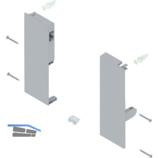 BLUM TANDEMBOX antaro Fronthalter H�he C, Kunststoff grau RAL9006