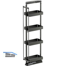 VS TAL Larder 5 Hochschrankauszug Set Essentio KB 300 mm 4 Ablagen Lava