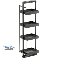 VS TAL Larder 5 Hochschrankauszug Set Essentio KB 400 mm 4 Ablagen Lava