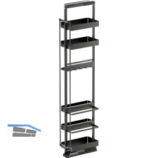 VS TAL Larder 6 Flex Hochschranksauszug Essentio Iron KB 300 mm Lava