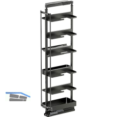 VS TAL Larder 5 Flex Hochschranksauszug Essentio Broom KB 300 mm Lava