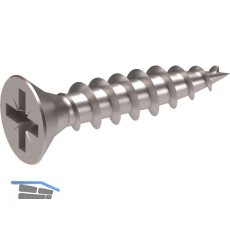 KIMANA Befestigungsschrauben 3,5 x 16 mm, vernickelt