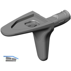 Steckbodentr�ger Optimus 1 Zapfen Bohr � 3 mm, Zamak vernickelt