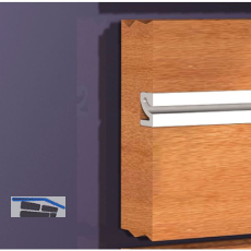 ALU-STYLE Wall Sys Zwischenprofil zum Einlassen Aluminium